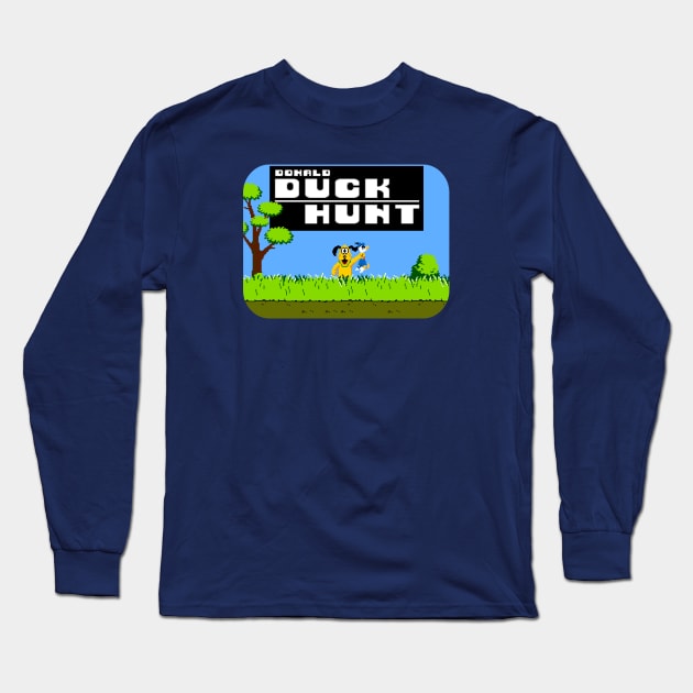 Donald Duck Hunt Long Sleeve T-Shirt by RobotGhost